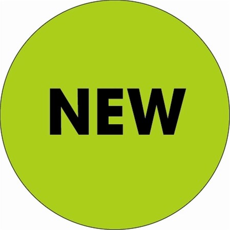 Bondad 2 in. Circle - New Fluorescent Green Labels - Roll of 500 BO3359055
